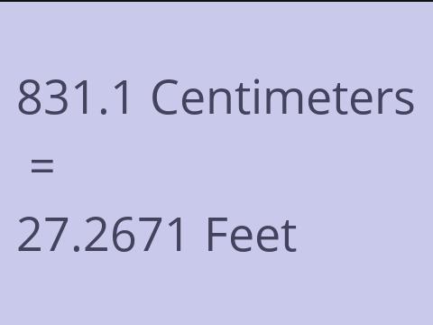 831.1 CM TO FEET