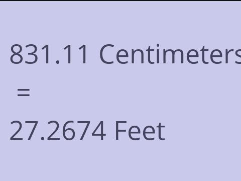 831.11 CM TO FEET