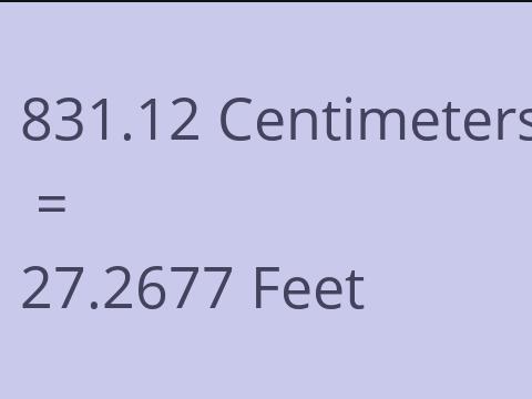 831.12 CM TO FEET