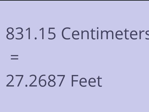 831.15 CM TO FEET