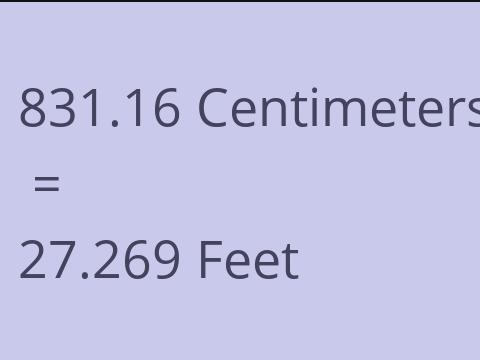 831.16 CM TO FEET