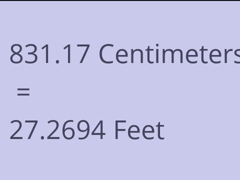 831.17 CM TO FEET