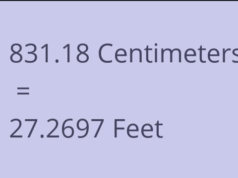 831.18 CM TO FEET