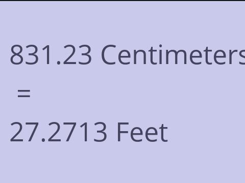 831.23 CM TO FEET