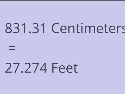 831.31 CM TO FEET