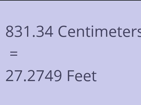 831.34 CM TO FEET