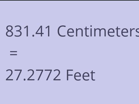 831.41 CM TO FEET