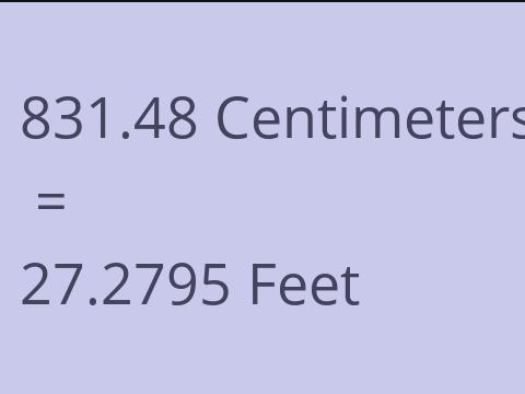 831.48 CM TO FEET