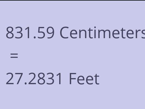 831.59 CM TO FEET