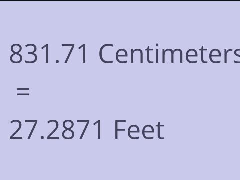 831.71 CM TO FEET