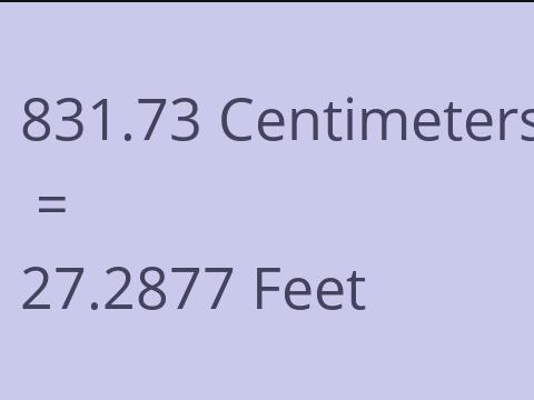 831.73 CM TO FEET