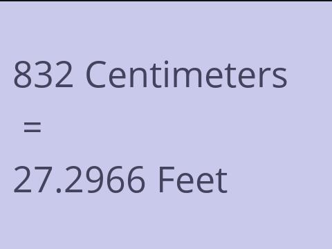 832 CM TO FEET