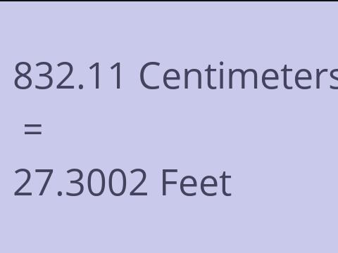 832.11 CM TO FEET