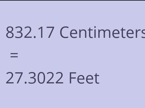 832.17 CM TO FEET