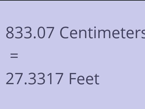 833.07 CM TO FEET