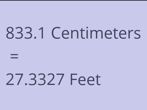 833.1 CM TO FEET