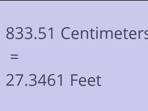 833.51 CM TO FEET