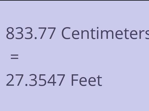 833.77 CM TO FEET