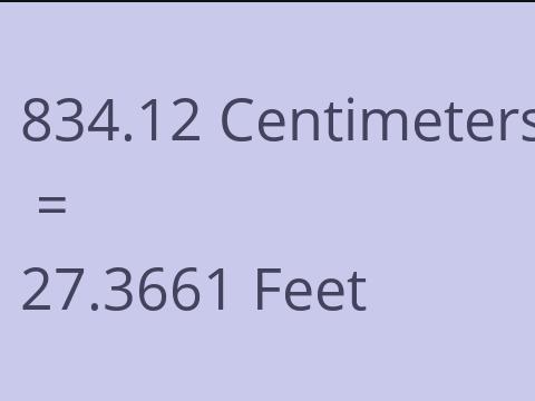 834.12 CM TO FEET