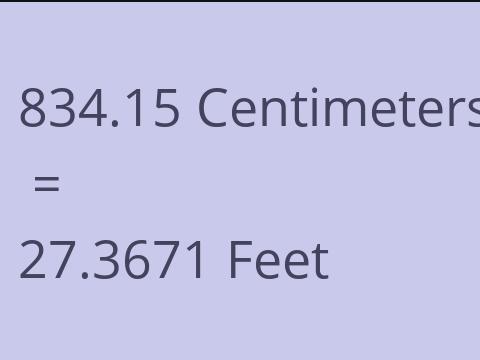 834.15 CM TO FEET