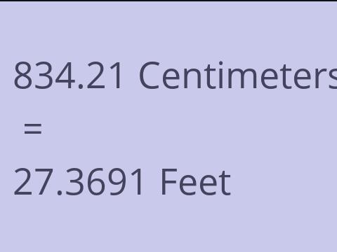 834.21 CM TO FEET