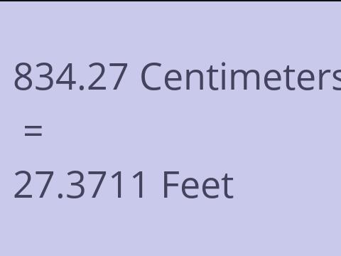 834.27 CM TO FEET