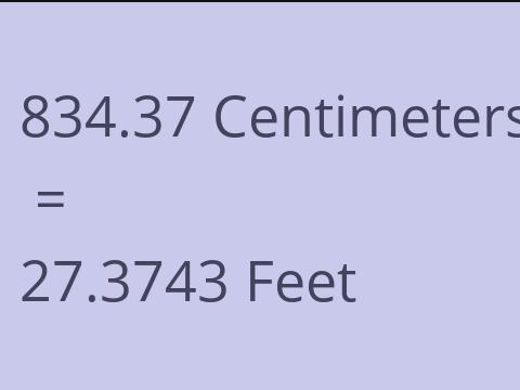 834.37 CM TO FEET