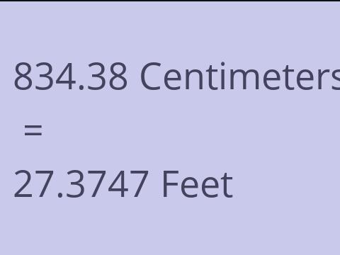 834.38 CM TO FEET