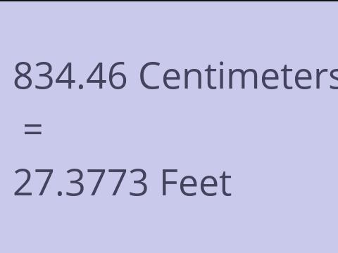 834.46 CM TO FEET