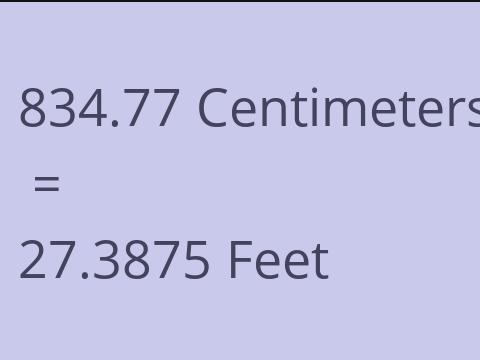 834.77 CM TO FEET