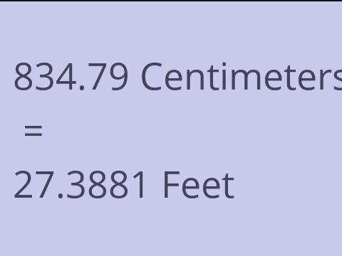 834.79 CM TO FEET