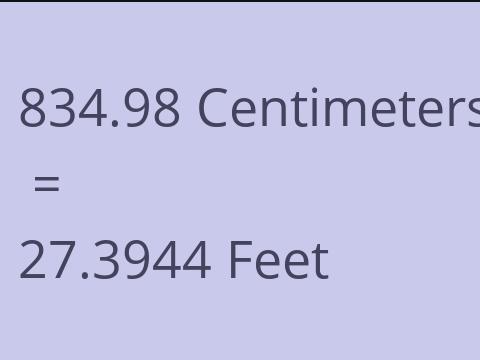 834.98 CM TO FEET