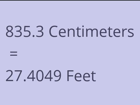 835.3 CM TO FEET