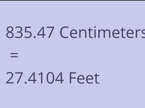 835.47 CM TO FEET