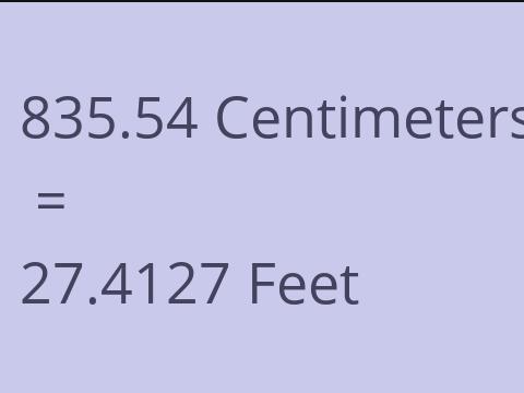 835.54 CM TO FEET