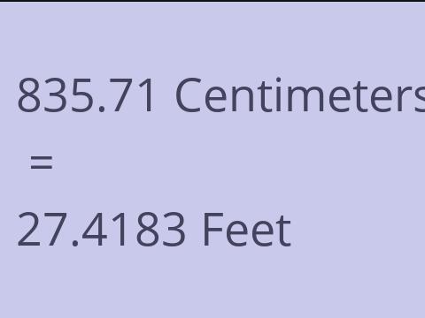 835.71 CM TO FEET