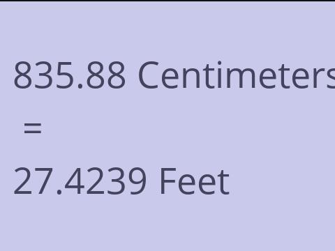 835.88 CM TO FEET