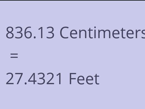 836.13 CM TO FEET