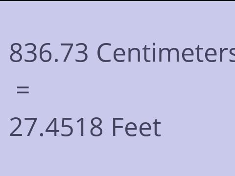 836.73 CM TO FEET