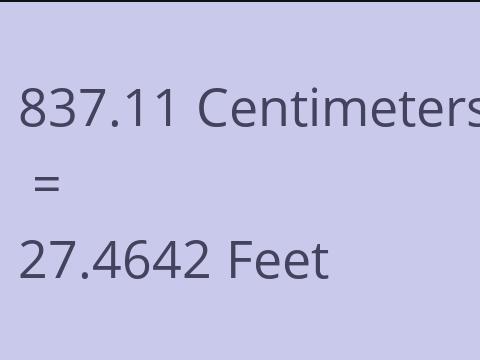 837.11 CM TO FEET