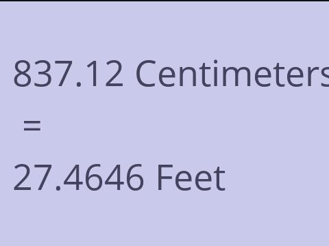 837.12 CM TO FEET