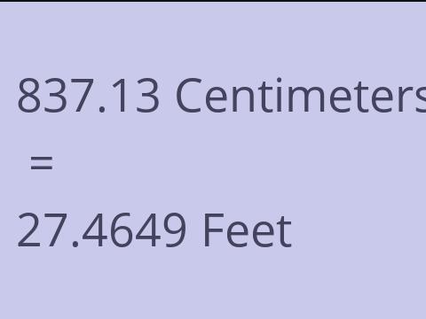 837.13 CM TO FEET