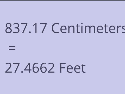 837.17 CM TO FEET