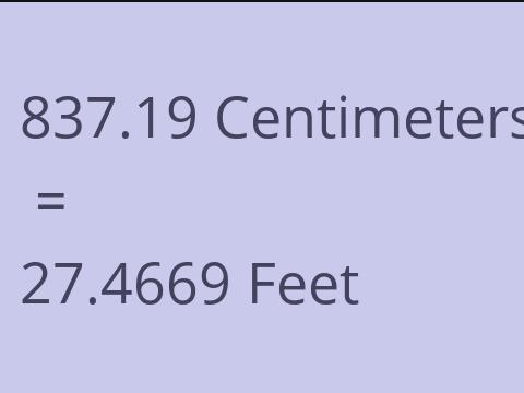 837.19 CM TO FEET