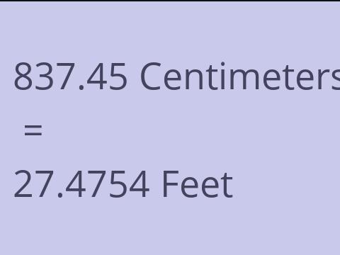 837.45 CM TO FEET