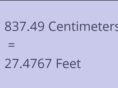 837.49 CM TO FEET