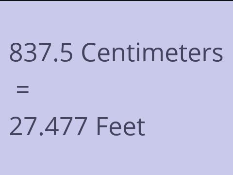 837.5 CM TO FEET