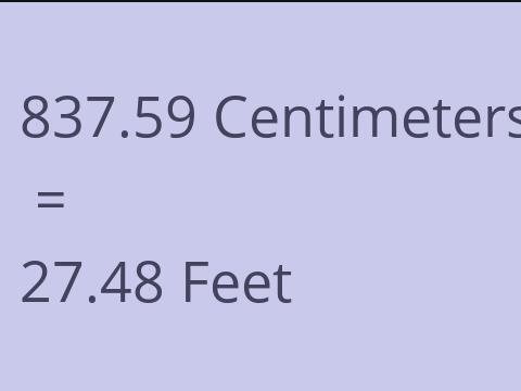 837.59 CM TO FEET