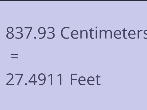 837.93 CM TO FEET