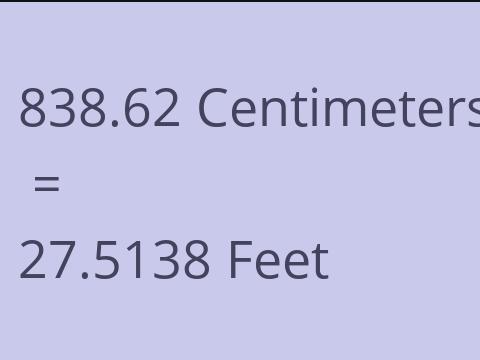 838.62 CM TO FEET